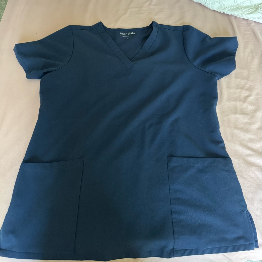 Navy Blue Scrub Top